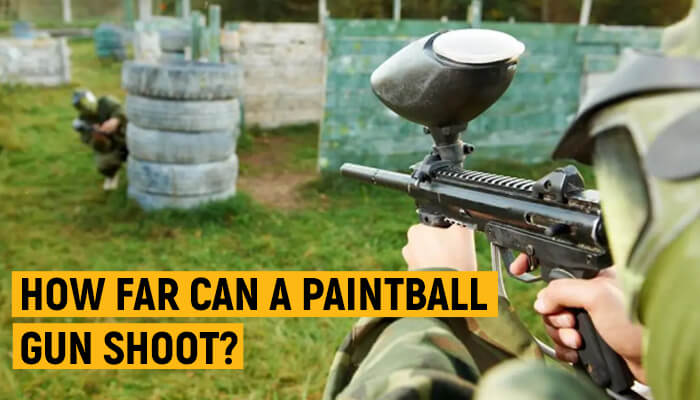 how far can a paintball gun shoot