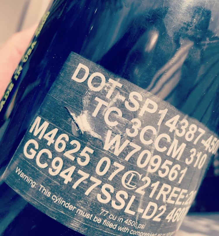 hydro test labels on paintball